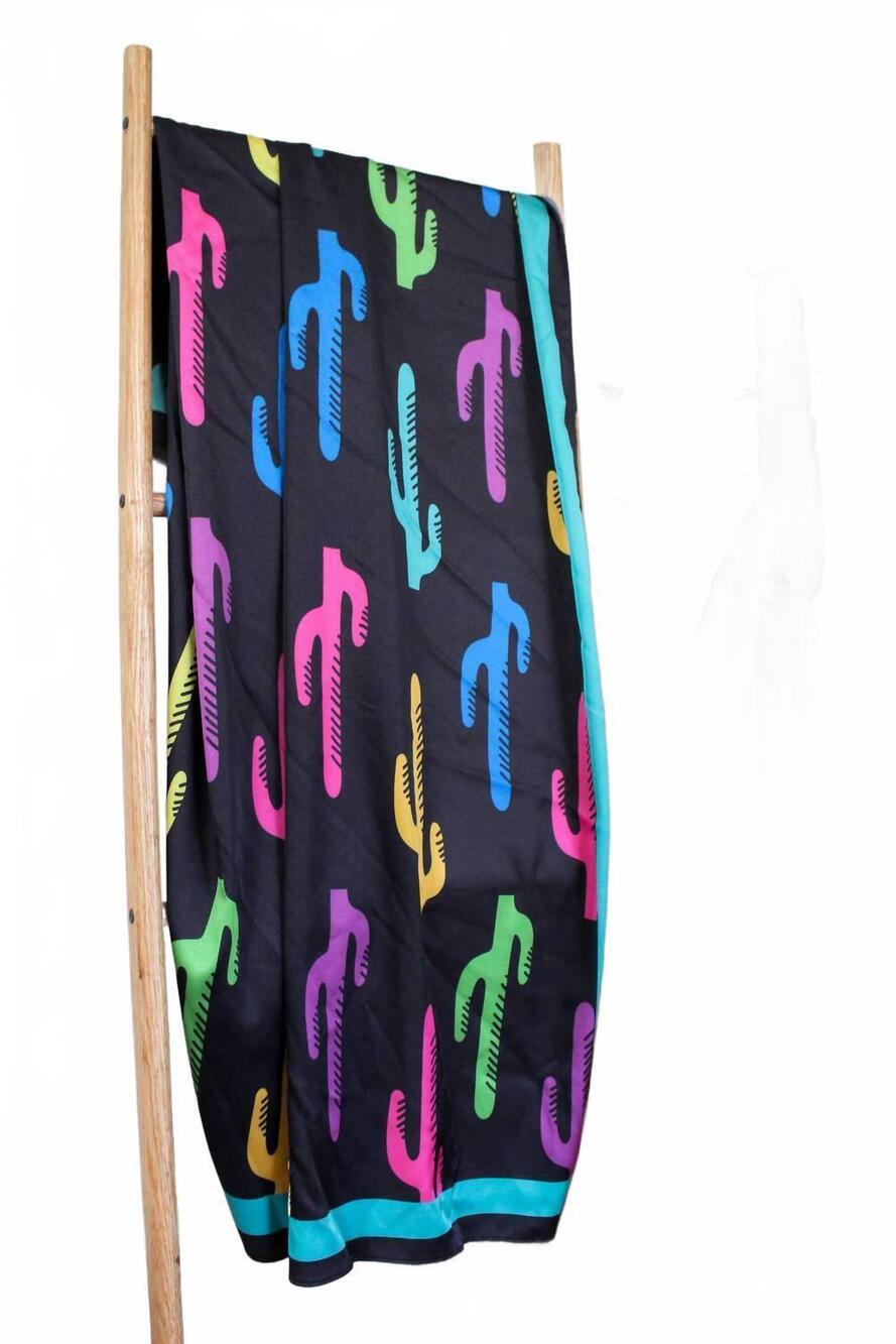 NEW ROWDY CROWD women's cactus craze western wild rag scarf in multicolor